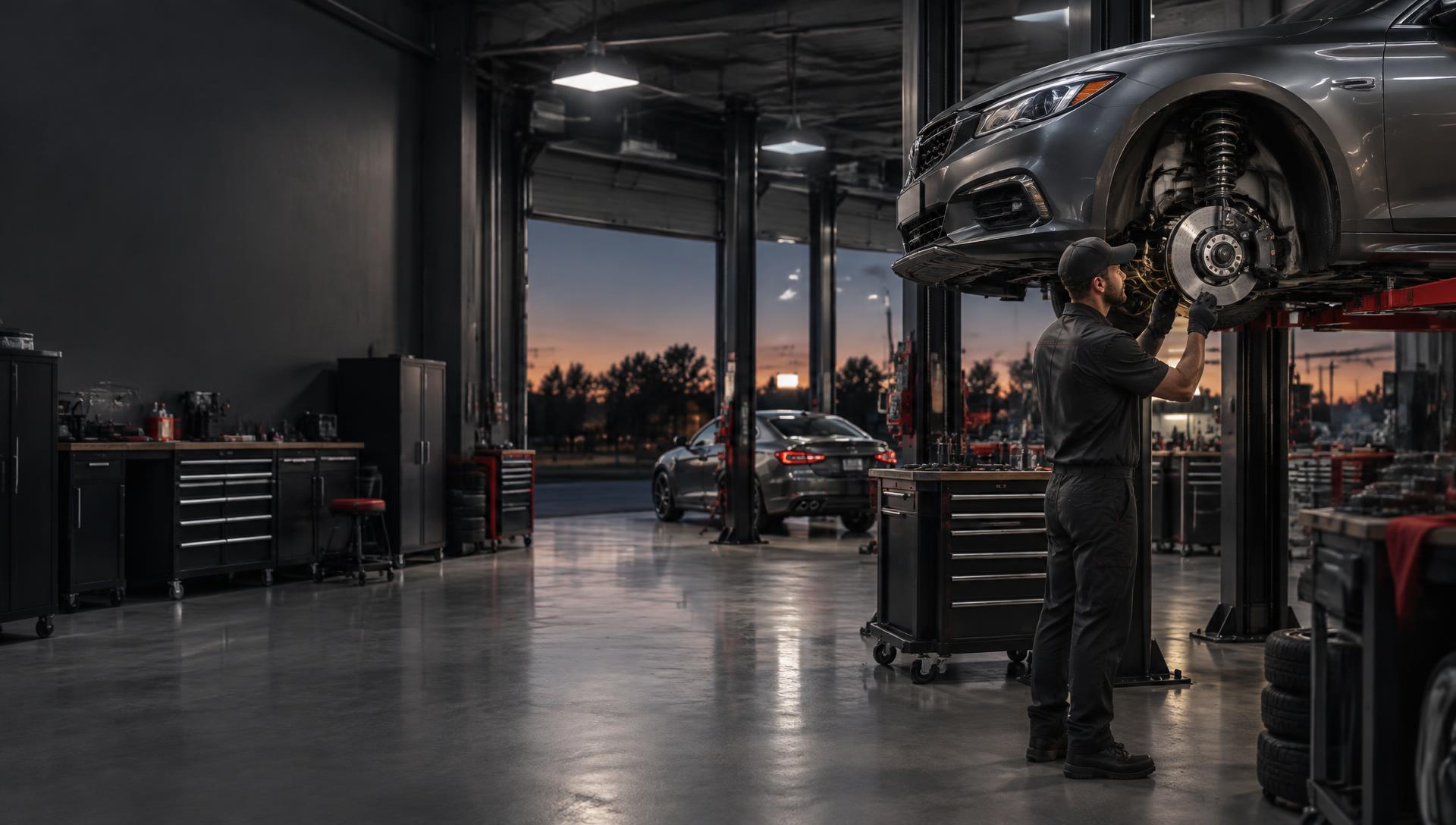 Technician servicing a daily driver at Auto Recon Center